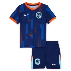 Kinderen Nederlands Voetbalshirt EK 2024 Uittenue (+ Korte Broeke)